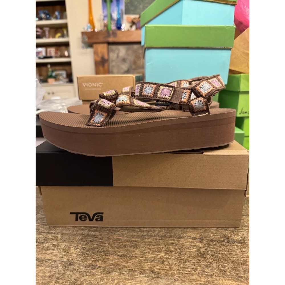 Teva Women's Flatform Universal Sandal Crochet Size 11 Gorpcore - Picture 3 of 11
